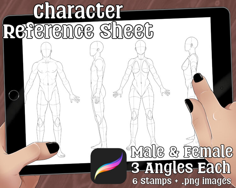 Basic Character Reference Drawing Drawing Character Reference Sheet Template