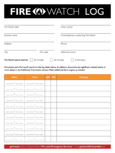 fire-watch-log-sheet-template