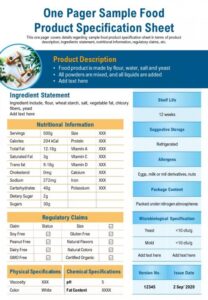food-product-specification-sheet-template