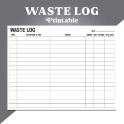 food-waste-log-sheet-template