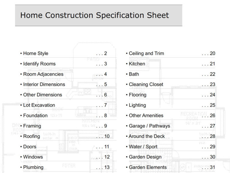 Printable Engine Build Sheet Template