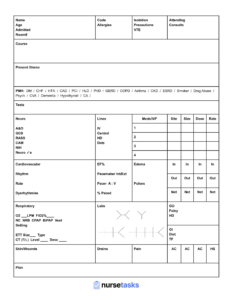 icu-nurse-report-sheet-template