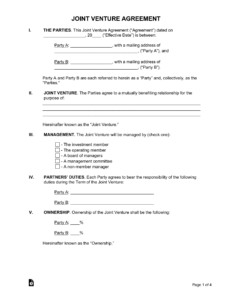 joint-venture-term-sheet-template