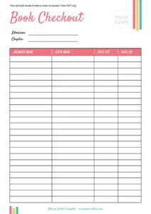 library-check-out-sheet-template