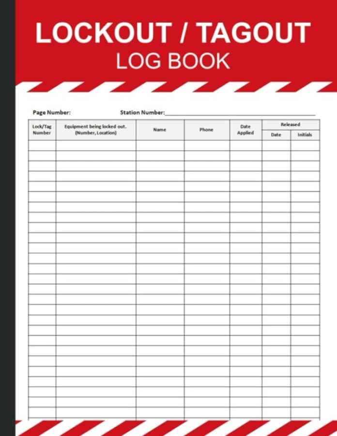 Lock Out Tag Out Log Sheet Template