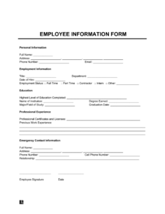 new-employee-information-sheet-template