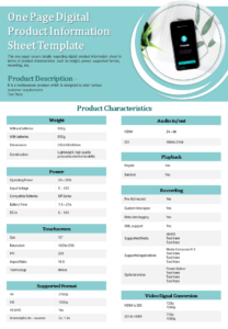 new-product-information-sheet-template
