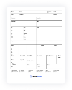 nursing-brain-report-sheet-template