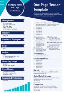 one-page-data-sheet-template