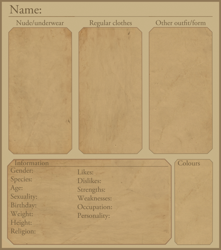 Character Sheet Mha Oc Template