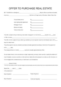 real-estate-offer-sheet-template