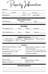 real-estate-property-information-sheet-template