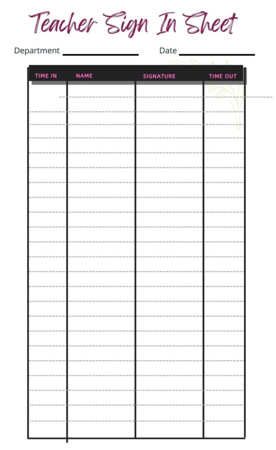 Homework folder cover sheet template