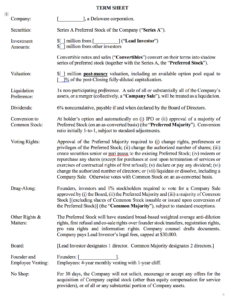 y-combinator-term-sheet-template
