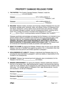 damage-liability-waiver-template