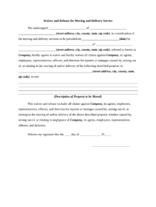 delivery-waiver-form-template