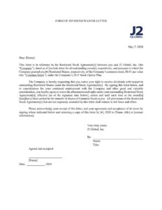 dividend-waiver-form-template