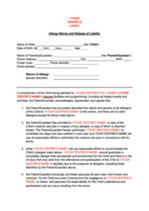 food-allergy-waiver-template