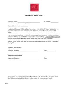 meal-break-waiver-template
