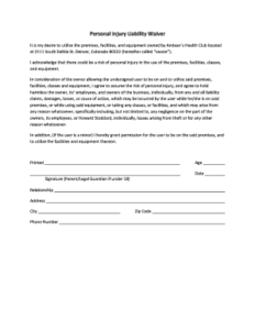 personal-injury-waiver-template