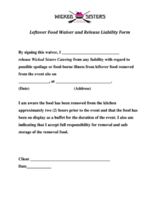 sample-food-waiver-template