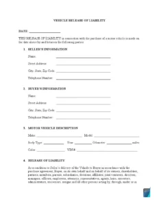 vehicle-sell-waiver-template