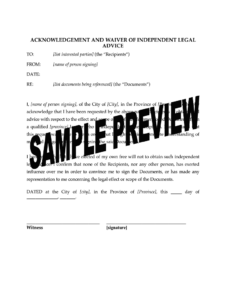 waiver-of-independent-legal-advice-template