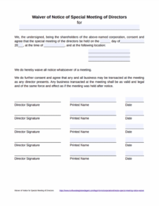 waiver-of-notice-of-board-meeting-template