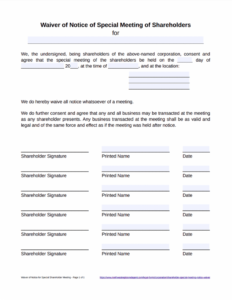 waiver-of-notice-of-shareholder-meeting-template