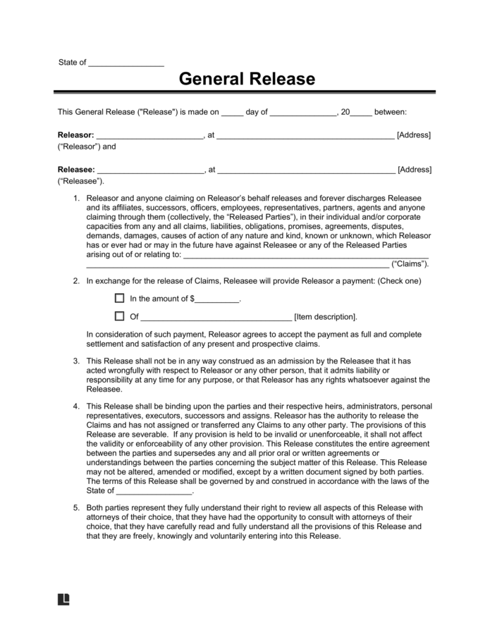 Sue Format Waiver Of Right To Sue After Termination Template