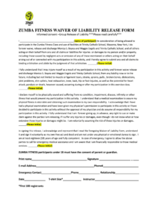 zumba-liability-waiver-template
