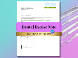 Blank Oral Surgery Excuse Note Template Pdf Sample