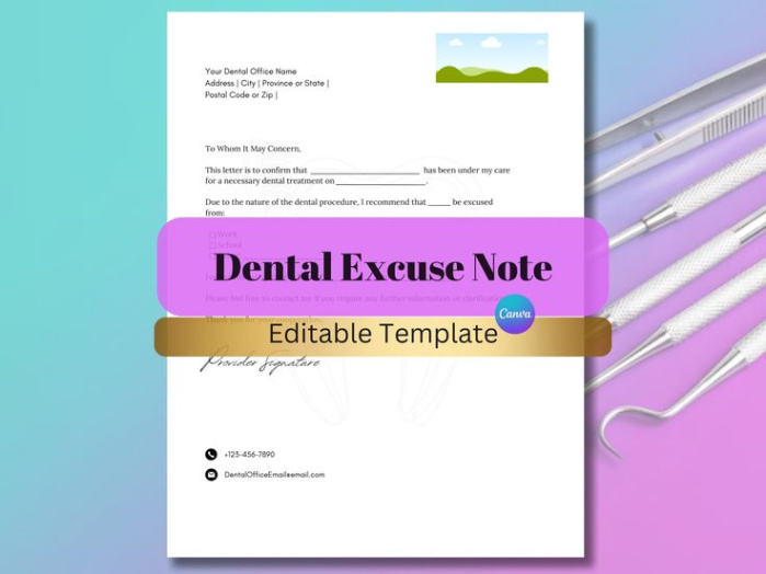 Blank Oral Surgery Excuse Note Template Pdf Sample
