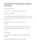 Blank Student Excuse Letter Template Excel Sample