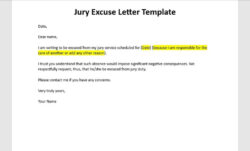 Breastfeeding Jury Duty Excuse Letter Template Doc