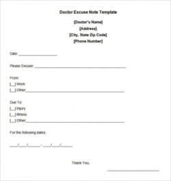 Custom Ob Gyn Doctors Excuse Template Word