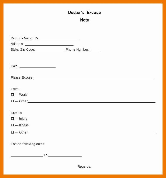 Editable Vet Excuse Note Template Doc Sample