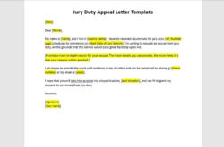 Employer Jury Duty Excuse Letter Template Excel