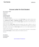 Free Blank Formal Excuse Letter Template  Sample