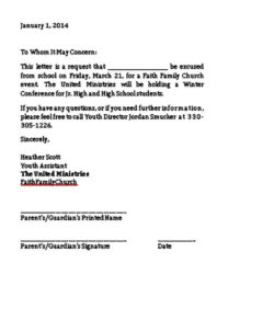 Free Blank Funeral Home Work Excuse Template Excel Sample