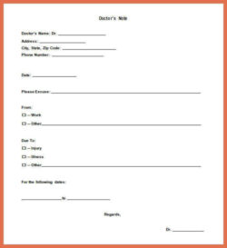 Free Blank Urgent Care Work Excuse Template Word