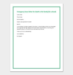 Free Custom Funeral Home Work Excuse Template Word Sample