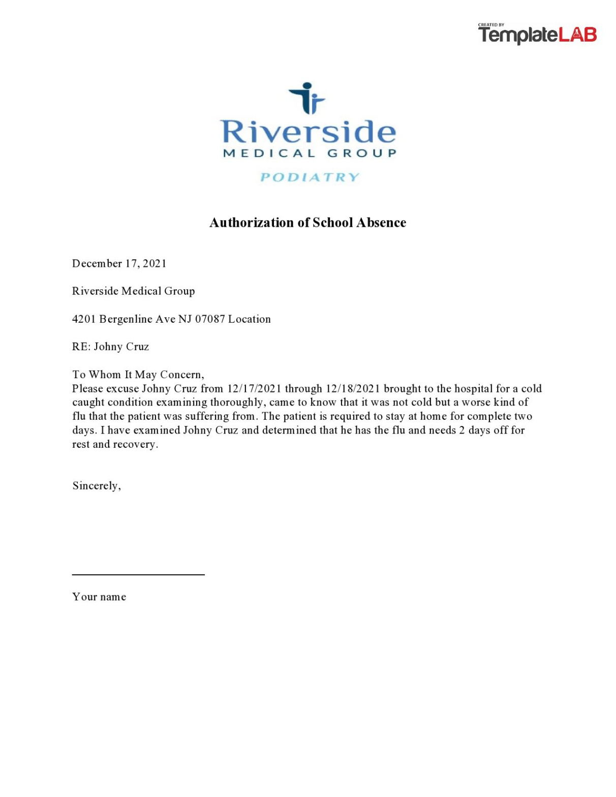 Free Editable Therapist Excuse Note For Work Template Word Sample