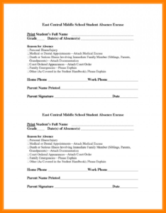 Free Printable Dental Office Work Excuse Template Word