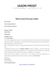 Jury Duty Medical Excuse Letter Template Word