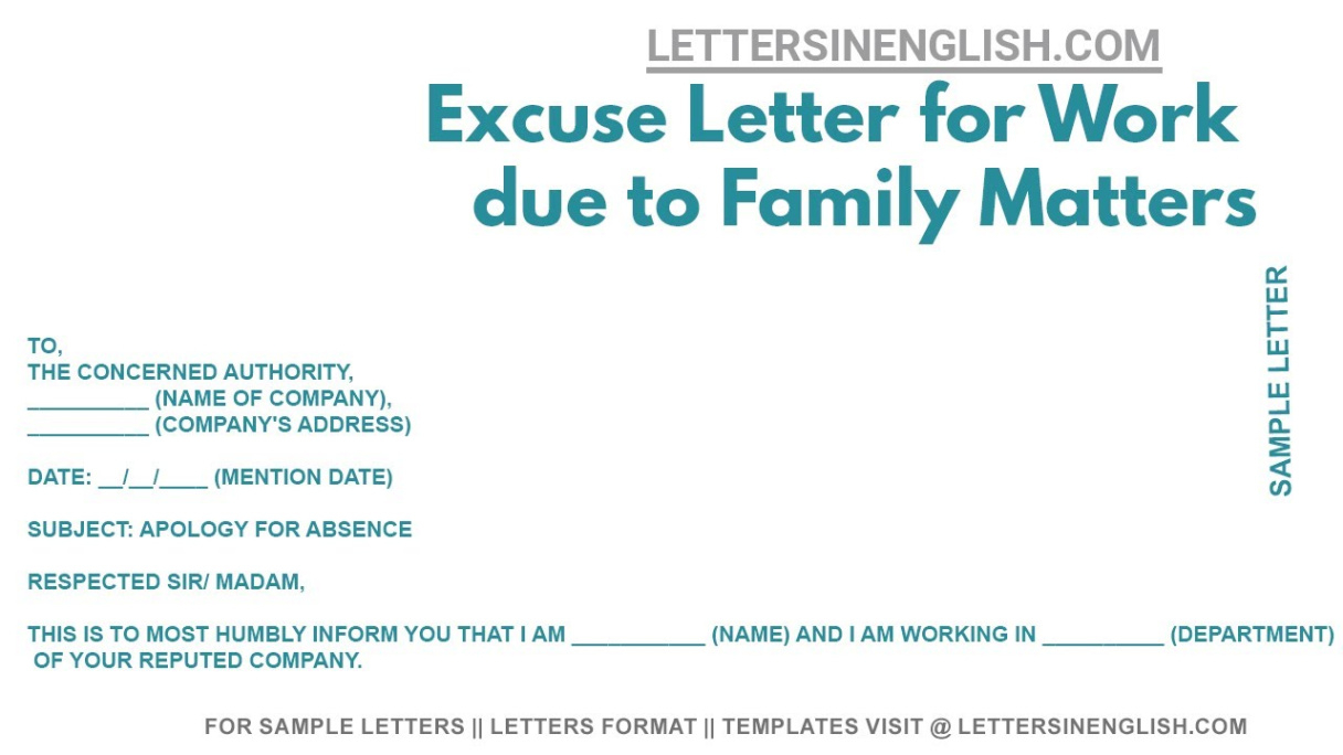 Printable Family Member In Hospital Work Excuse Template