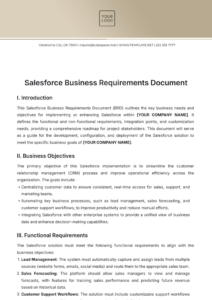 Company Information Document Template  Sample