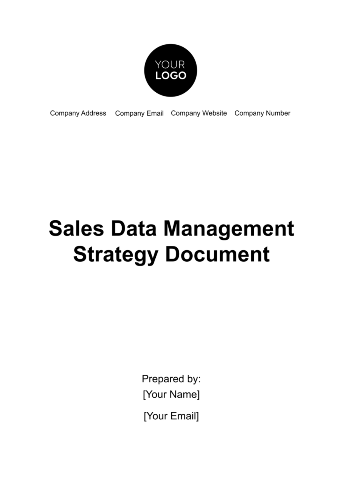 Custom Company Information Document Template Pdf