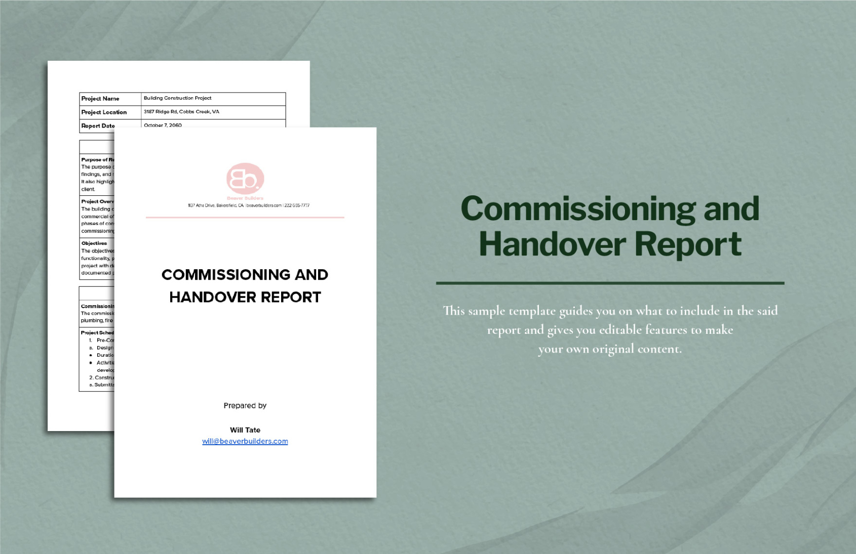 Custom Employee Handover Document Template  Sample
