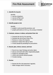Custom Fire Risk Assessment Document Template Excel
